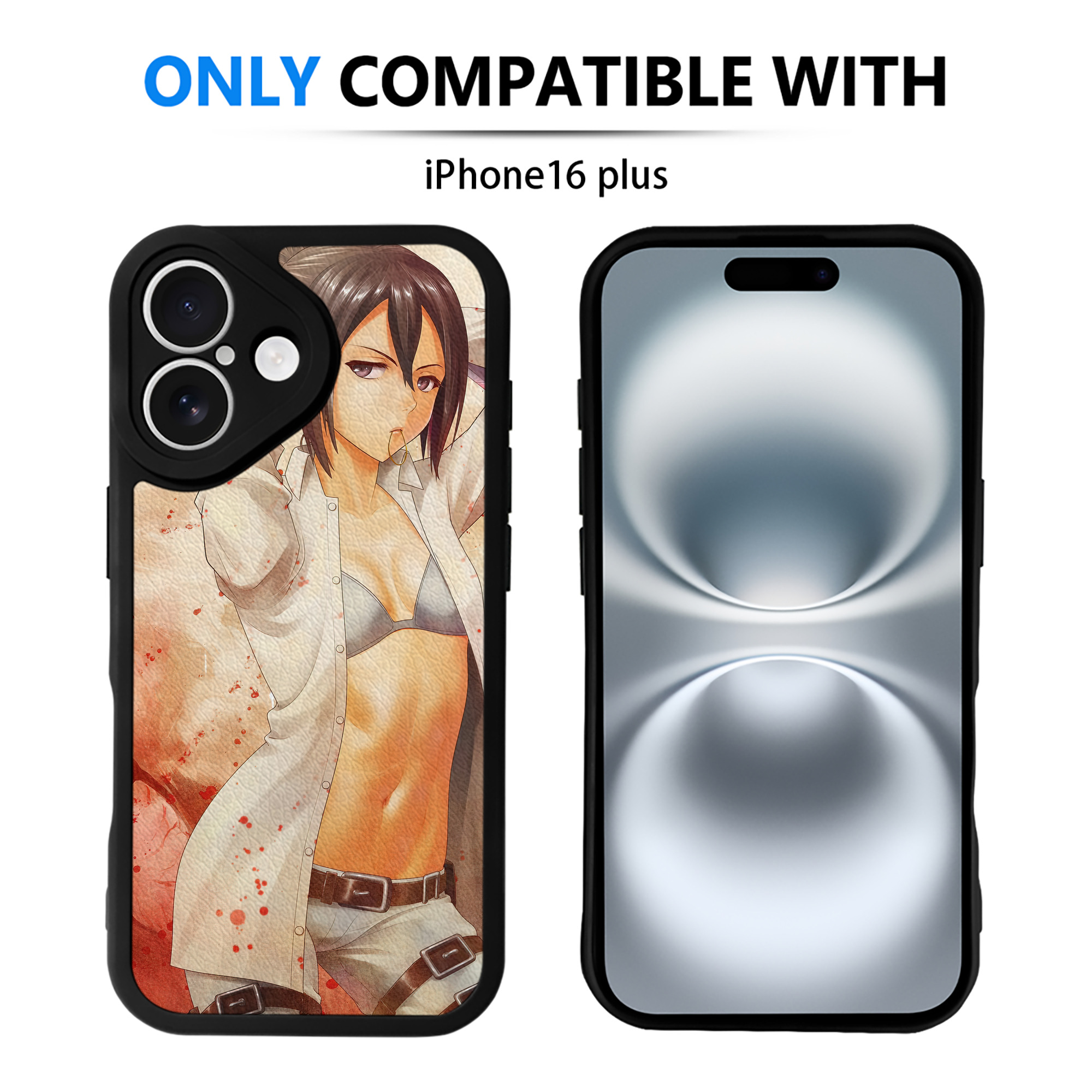 （画像用） 進撃の巨人 Attack on Titan 【iPhone 16シリーズ対応】シリコンスマホケース（レザー調） 材質：シリコン